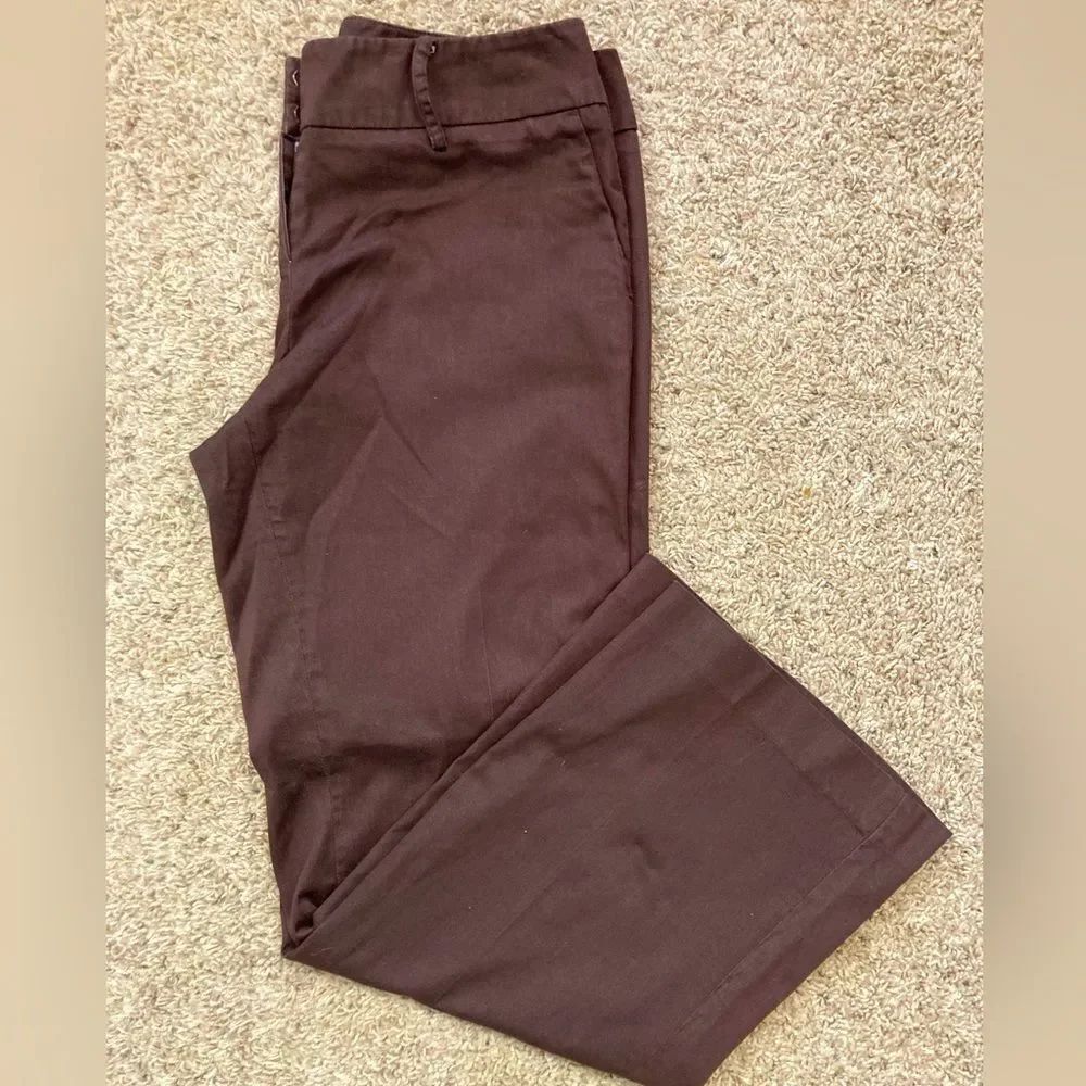 Pantology Chocolate High Waisted Trousers w/wider leg
